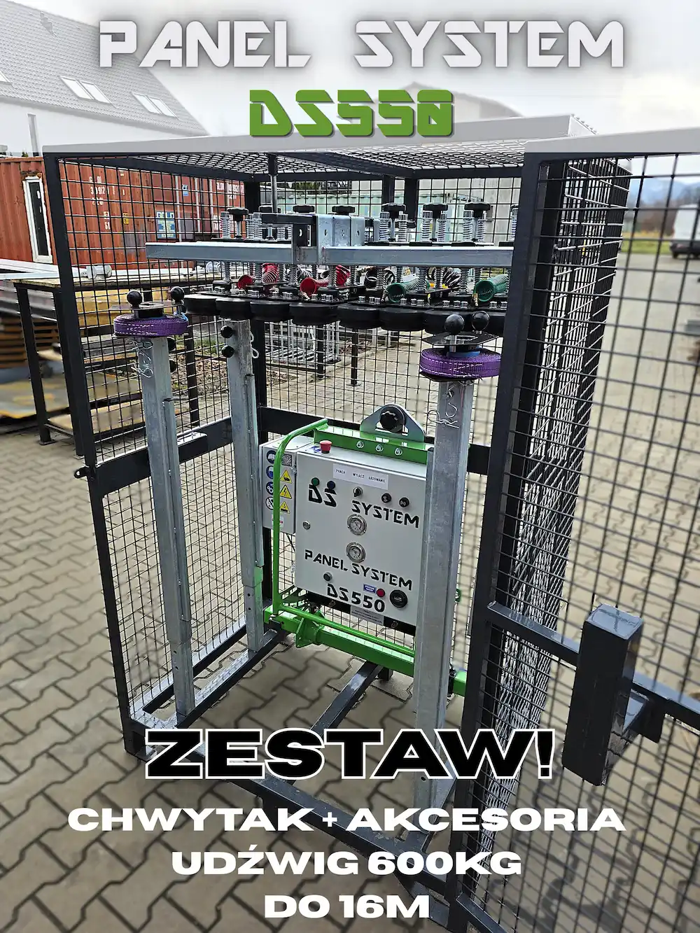 Chwytak próżniowy/przyssawka do płyt warstwowych DS550 – ZESTAW